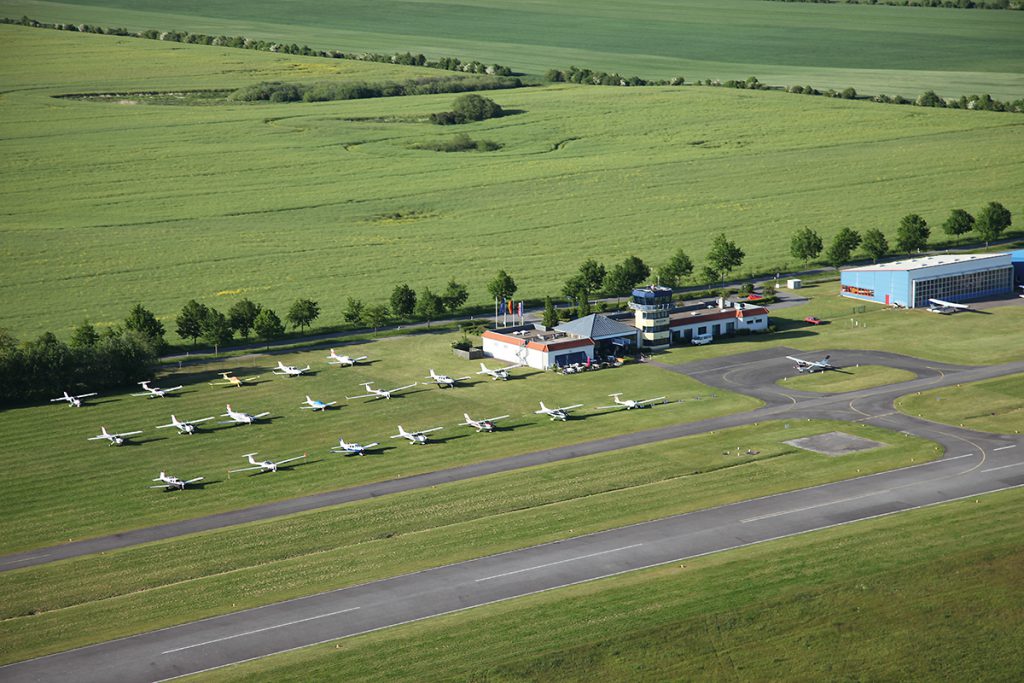 Flugplatz Güttin aus der Luft