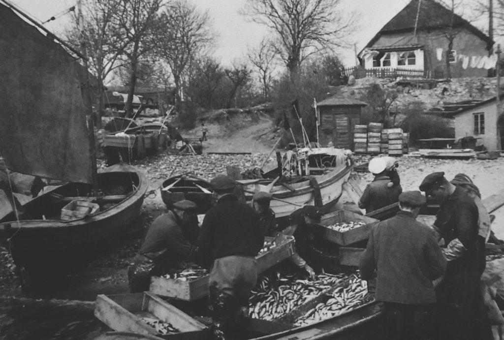 Historisches Bild vom Hafen in Vitt